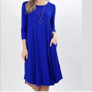 Royal Blue swing dress